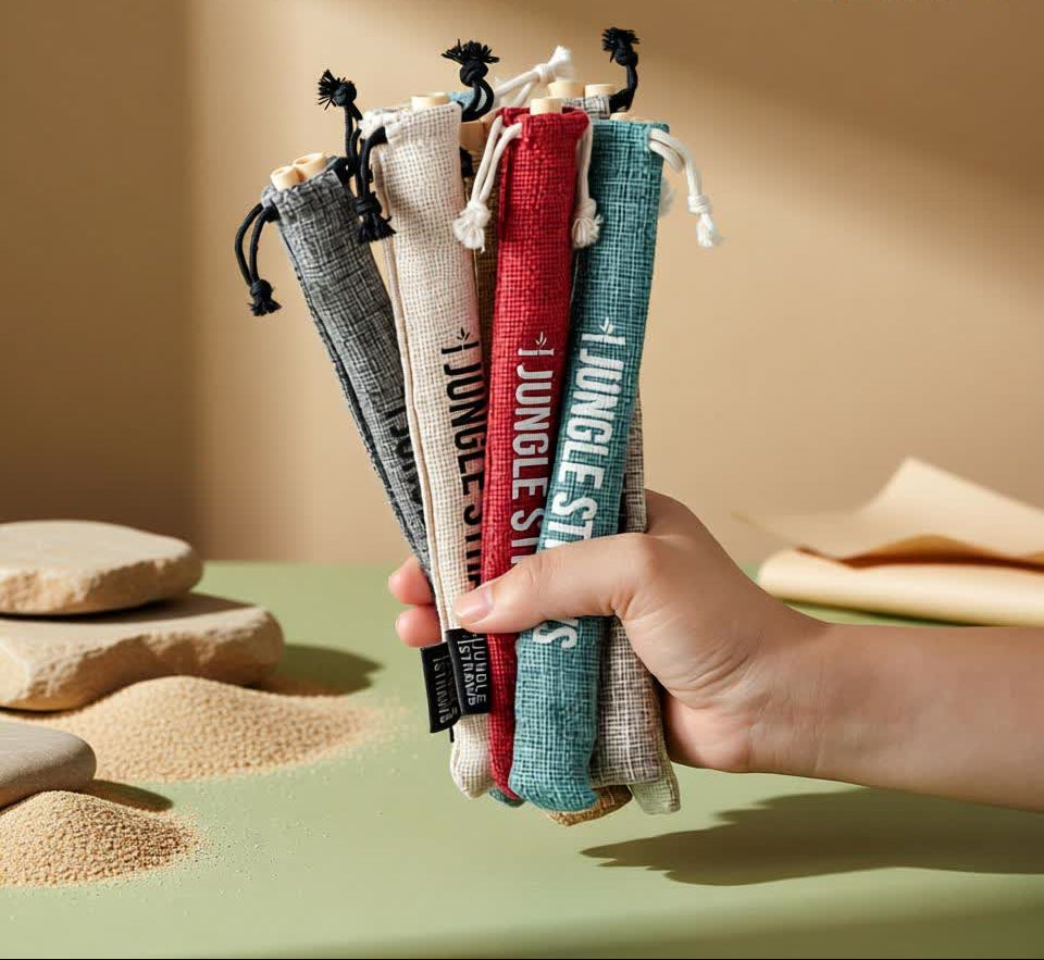 Bolsas para pajitas reutilizables