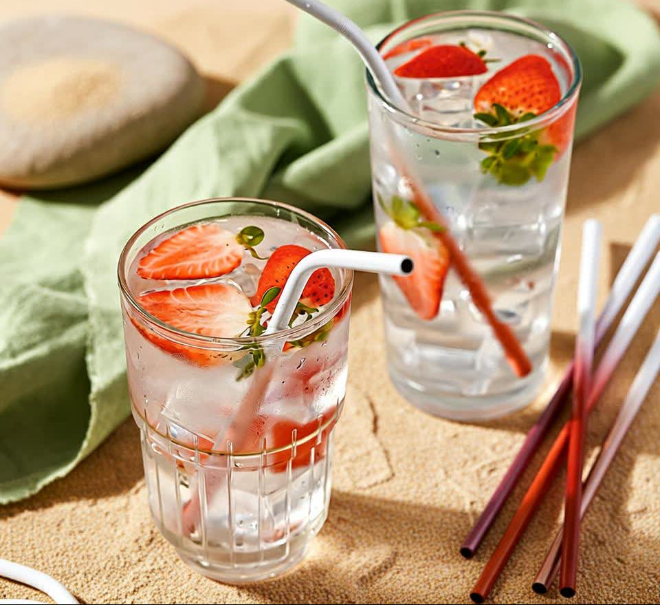 Juego de tubos reutilizables de acero inoxidable