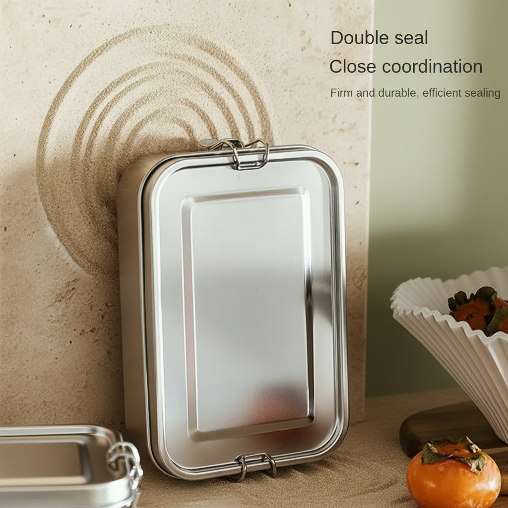Square stainless steel lunchbox