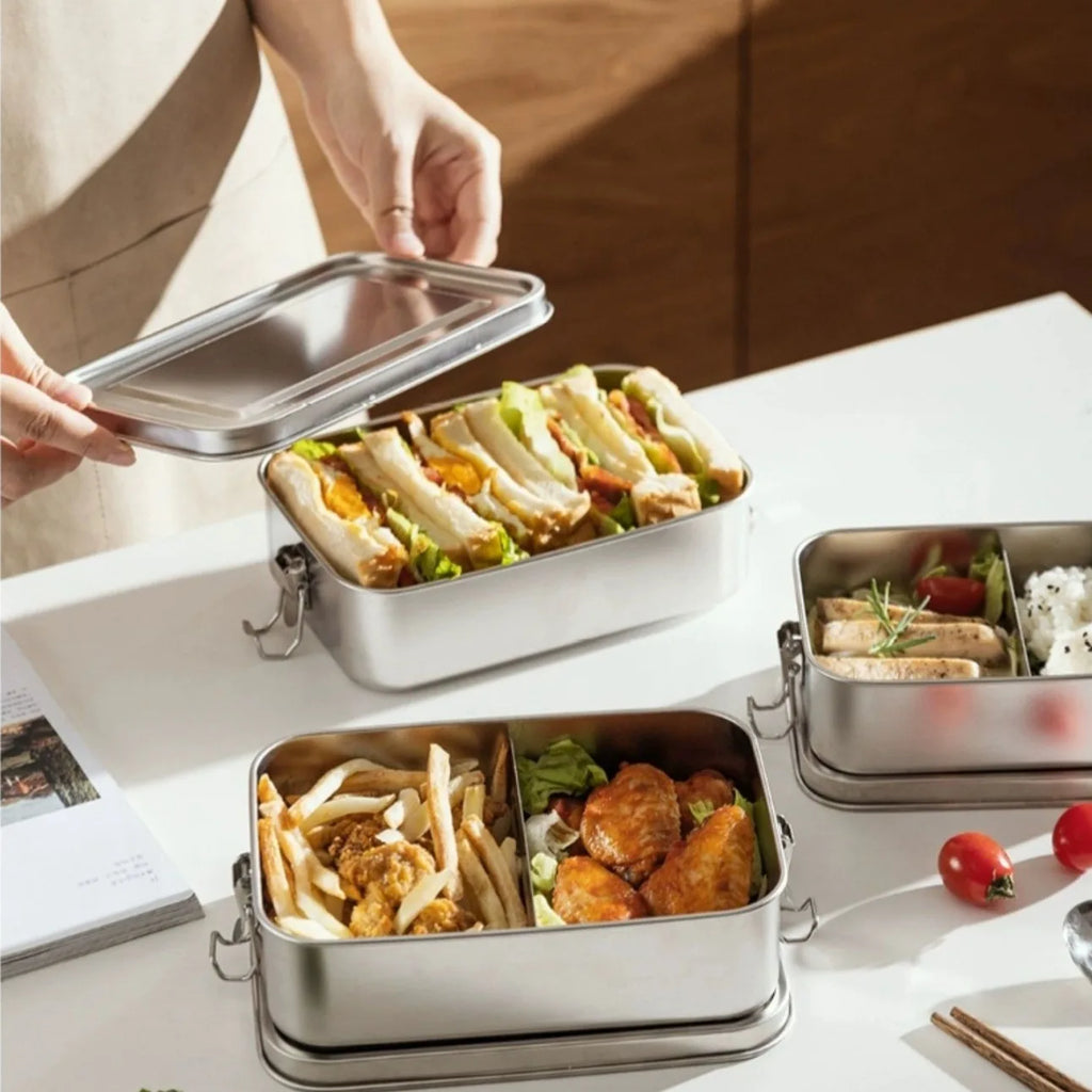 Square stainless steel lunchbox