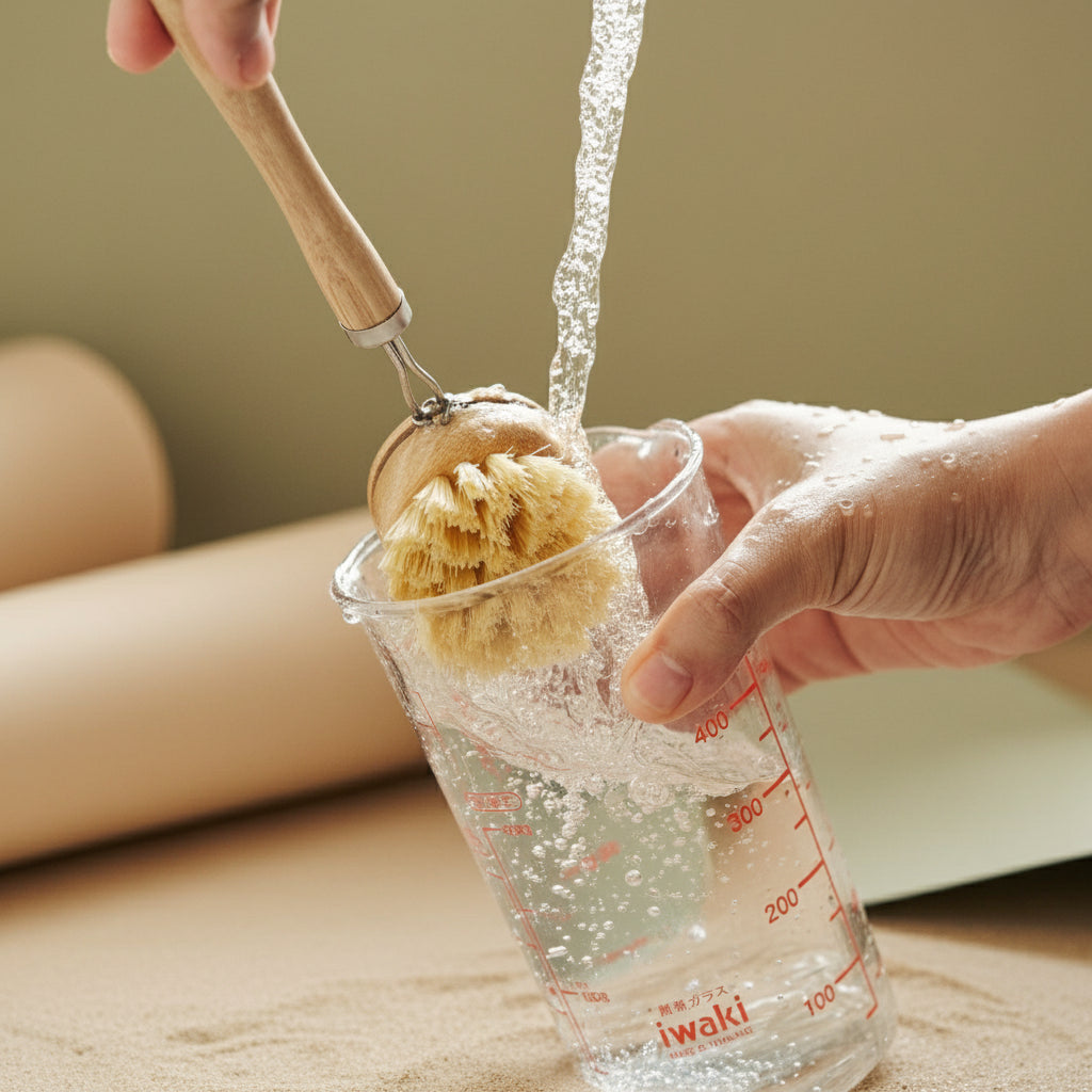 Cepillo ecológico para limpiar la cocina