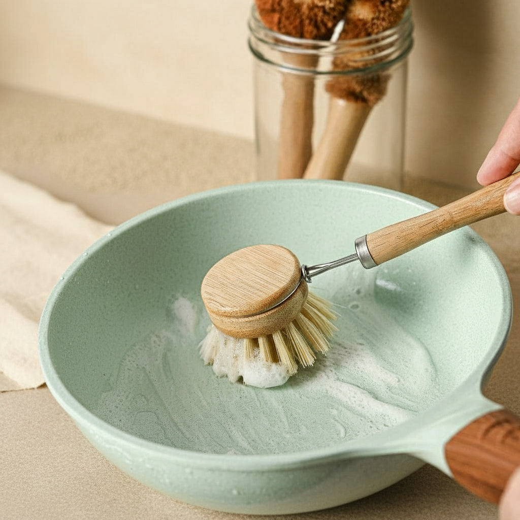 Cepillo ecológico para limpiar la cocina