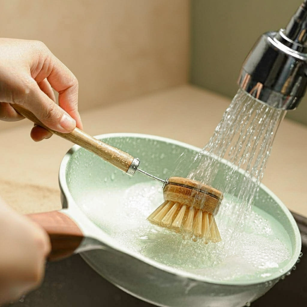 Cepillo ecológico para limpiar la cocina